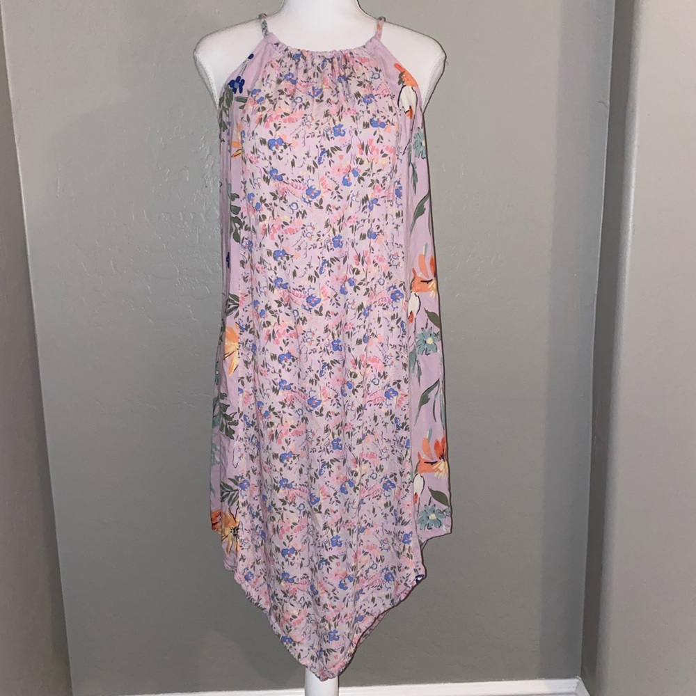 Old Navy Handkerchief Hem High Neck Strap Dress